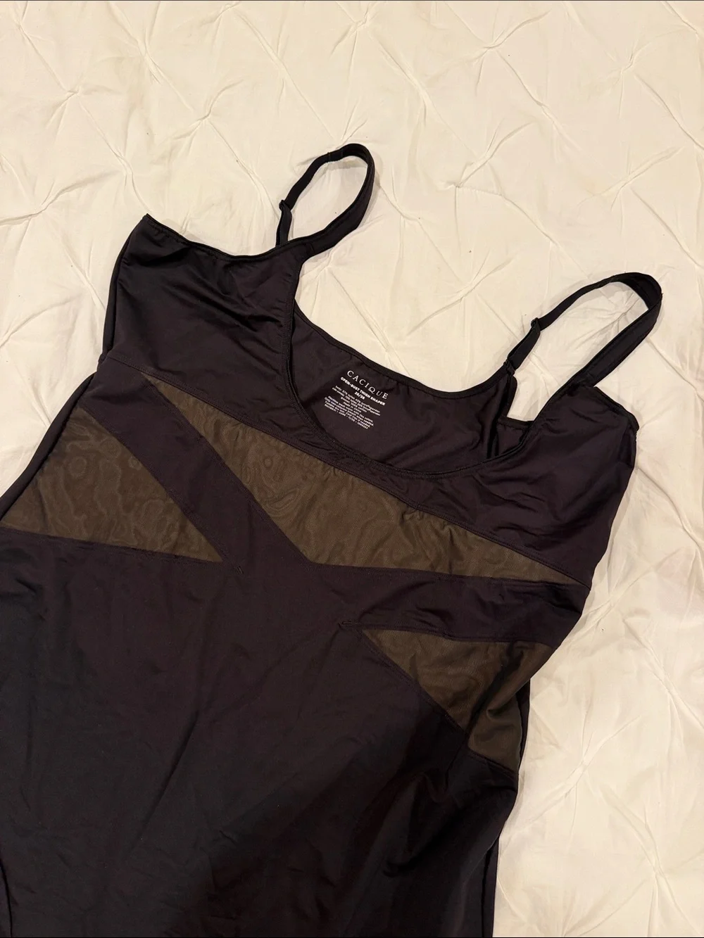 New CACIQUE OPEN-BUST THIGH SHAPER IN BLACK SIZE 26/28